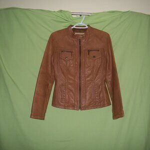 Michael Kors Women's Light Brown Leather Jacket